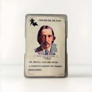 VINTAGE WESTERN PUBLISHING WHITMAN AUTHORS CARD GAME ROBERT LOUIS STEVENSON CARD